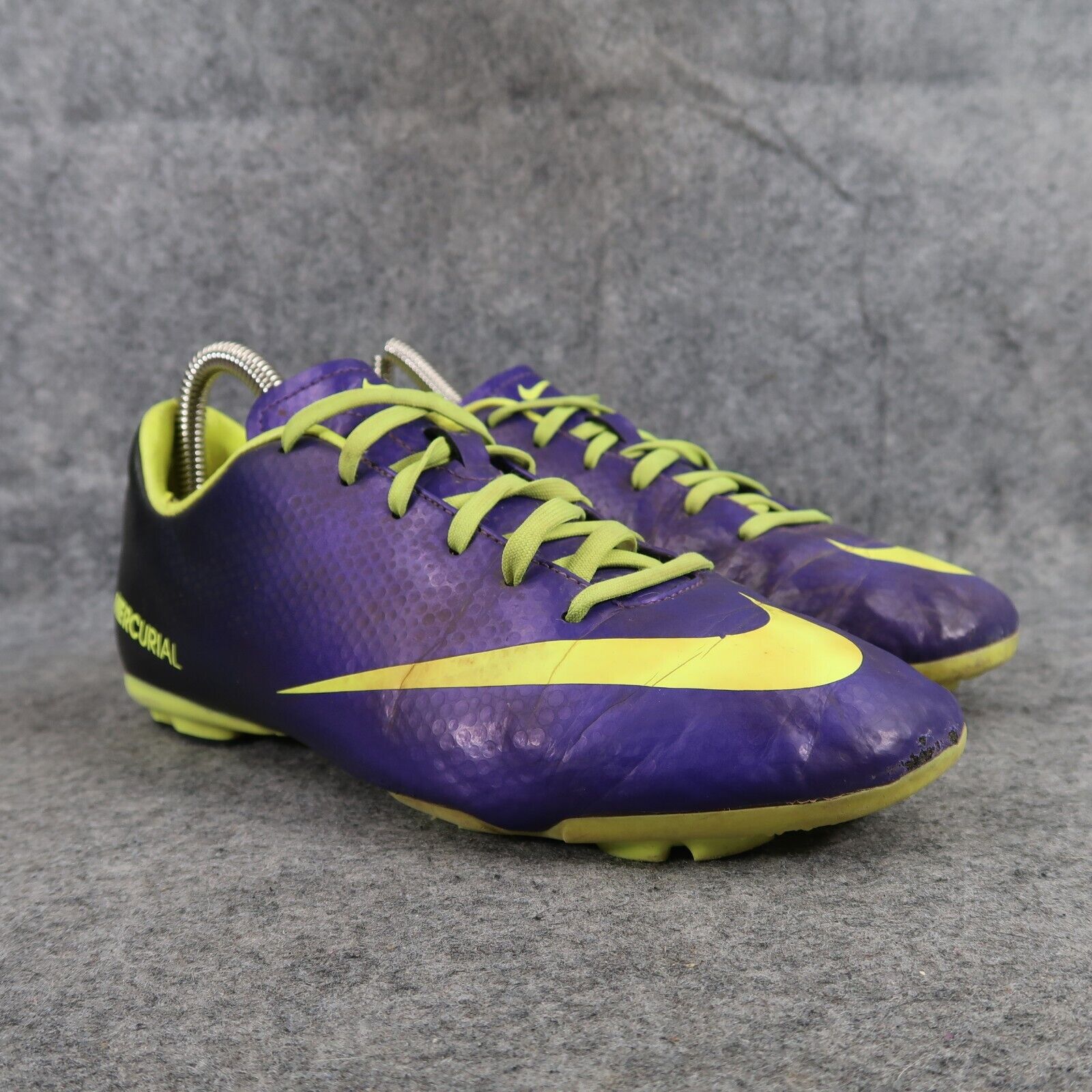 Nike Shoes Kids 5 Cleats Soccer Mercurial Fg Sports Athletic Purple Volt Youth